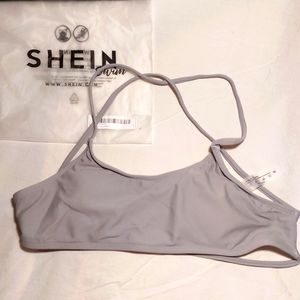 NWT Gray Shein Bikini Top